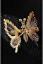 2-Piece Gold Color Moving Metal Butterfly Buckle - 2