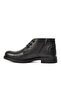 Black Genuine Leather Men's Boots with Fur Inside