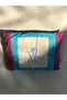 Blue, Pink, White Embroidered Throw Pillow - 2