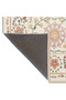 Beige Pink Themed Motif Ethnic Floral Patterned Fringed Vintage Decorative Carpet 3278 - 5