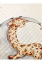 Moon Giraffe Patterned Baby and Kids Printed Single Pique Set 160 X 220 cm White - 2