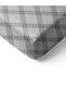 Gray Modern Patterned Single Fitted Sheet Set - 2