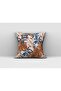 Velvet Textured Double Face Tropic Flowers Series 04 Throw Pillow Cover 512