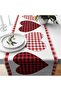 New Year's Themed Heart Patterned Velvet Runner