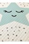 Blue Star Patterned Baby and Kids Printed Single Pique Set 160 X 220 cm White - 2