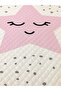 Pink Star Patterned Baby and Kids Printed Single Pique Set 160 X 220 cm White - 2
