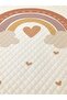 MİLROMA Rainbow Patterned Baby and Kids Printed Single Pique Set 160x230 White - 2