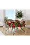مفرش طاولة مخملي منقوش لعيد الميلاد