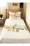 Forest World Patterned Baby and Child Printed Single Pique Set 160 X 220 cm White