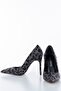 Pointed Toe Suede Gray Leopard Pattern Thin Heel Stiletto - 6
