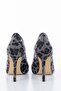 Pointed Toe Suede Gray Leopard Pattern Thin Heel Stiletto - 7