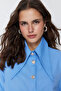 Blue Baby Collar Accessory Cotton Woven Shirt TCTSS24TG00029 - 3