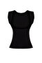Siyah Sırt Dekolteli Fitted Regular Boy Pamuklu Esnek Örme Bluz TWOSS24BZ00031 - 8