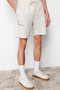 Beige Slogan Printed Knitted Shorts Pajama Set TMNSS24PT00001 - 5