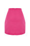 Fuşya Yüksek Bel A-Line Mini Boy Dokuma Etek TWOSS22ET0136 - 6