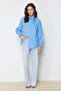 Blue Baby Collar Accessory Cotton Woven Shirt TCTSS24TG00029