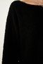 Woman's Black Boat Neck Seasonal Oversize Knitwear Sweater YG00105 - 3