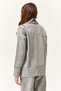 Women's Gray Turtleneck Stripe Detailed Knitwear Sweater KZK-19000791 - 6