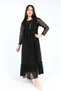 Young Girl Long Length Lace Guipure Embroidered Chiffon Hijab Dress - 5