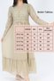 Young Girl Long Length Lace Guipure Embroidered Chiffon Hijab Dress - 7