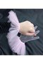 Yasmin long ruffled gauze gloves bebe pink