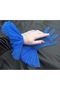 Yasmin long ruffled gauze gloves Cobalt blue - 5