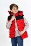Red Boy's Double Color Inflatable Vest with Extra Fiber Filling - 2