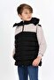 Black Boy's Double Color Inflatable Vest with Extra Fiber Filling - 4