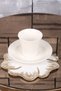 Hawaii Gold 6-Piece Linen Linen Coffee Side Cocktail Presentation Party Napkin Embroidered Presentation Holder - 2