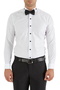 Men's Gk 322 Slim Fit Ata Collar White Groom Suit Tuxedo Shirt Gk 322