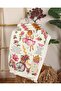 Fringed Kitchen Towel Model Printed Velvet Kitchen Towel Set of 6 GIRL ON A BICYCLE - 2