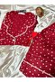 ELEGANT Cotton Woven Linen Fabric Heart Pajamas Set - 4
