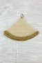 Gold Bridal Groom Handkerchief, Wedding Party Bridesmaid Henna Circumcision Handkerchief, Glass Beads and Sequins Printed - 4