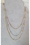 3 Colored 316l Steel Necklace with 3 Rows of Ball Chains - 3