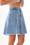 Blue High Waist Tassel Detailed Denim Skirt - 5
