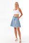 Blue High Waist Tassel Detailed Denim Skirt - 3