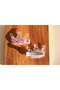 Candy Pink Color Queen Crown Figure Sequin Children's Clamp Buckle 2 Pieces