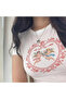 Y2k Tech White Double Angel Heart Crop
