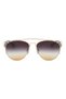 Geometril Design Metal Gold Frame Black Gradient Glass Women's Sunglasses - 2