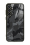 Glossy Phone Case for Samsung S23 Fe Black Camouflage Design