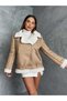 OVERSIZED LEATHER COAT WITH PLUSH INSIDE - 6