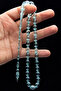 8x11mm Barley Cut Ice Blue Acrylic Powder Amber Rosary with System Tassels - 2