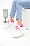 Women's colorful platform heeled sneakers - 5