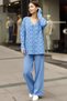 V-neck Long Sleeve Loose Cut Split Sweater Elastic Waist Straight Leg Trousers Knitwear Two Pieces Set