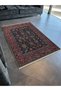 Pink Navy Blue Themed Traditional Motif Floral Patterned Fringed Vintage Decorative Carpet 3264 - 3