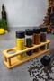 Jasmine 5-Piece Spice Set, 5-Piece Spice Set with Wooden Stand