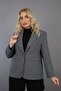 سترة كلاسيكية نسائية من التويد بأزرار مزدوجة