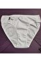 Women's White Thin Waist Plain Bikini Panties 6 Pieces - 2