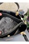 ARM.206.S.L.B Armine Special Color Conbin Leather Handbag Designed as a Hand and Arm Bag - 7
