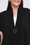Plus Size Oversize Women's Black Mother High Quality Seasonal Sleeve Poncho Loose Cardigan - 2